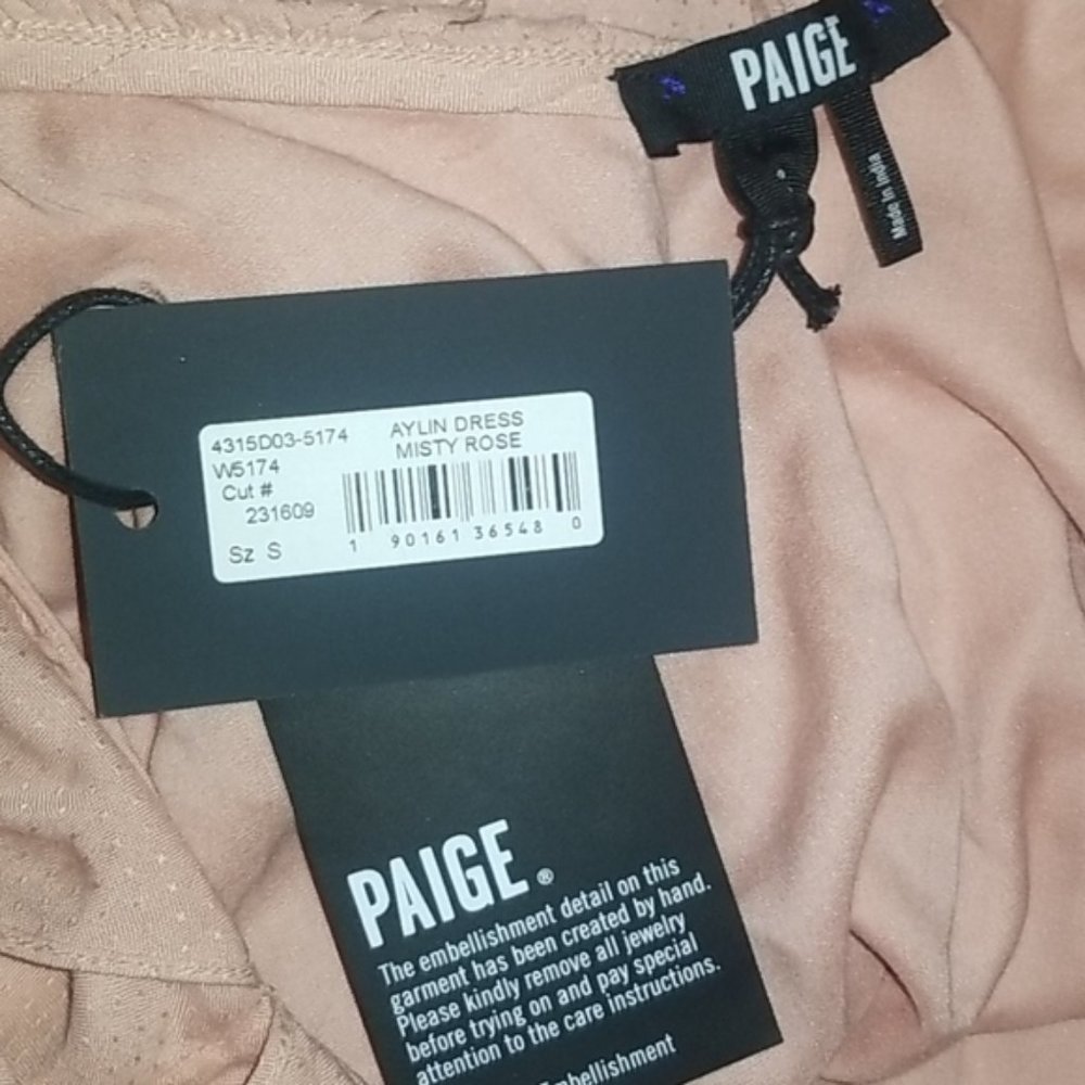PAIGE Aylin Sleeveless Asymmetrical Ruffle Dress S - Picture 10 of 15